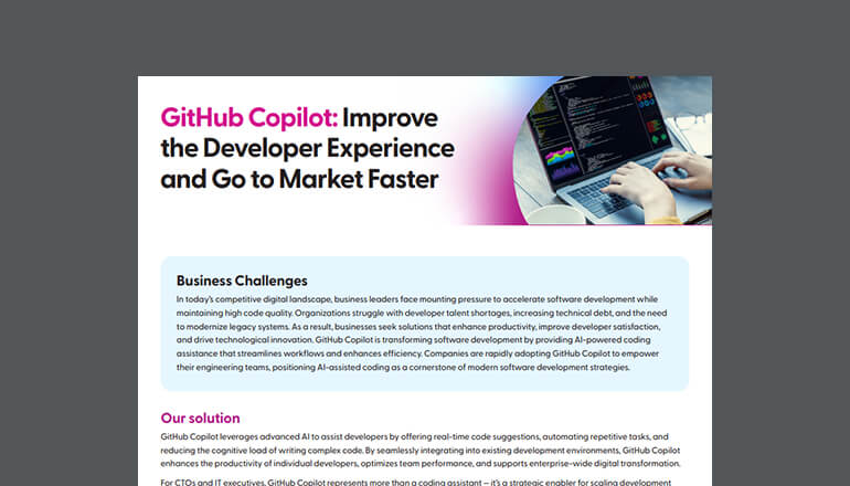 Thumbnail of GitHub Copilot solution brief available to download
