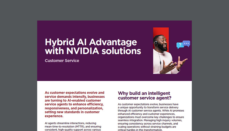 Article Customer Service | Hybrid AI Advantage With NVIDIA Solutions  Image