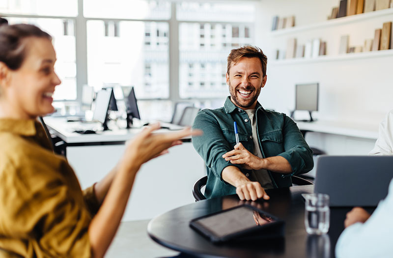 Insight and AWS for AI Team in office