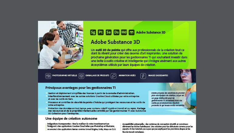 Article Adobe Substance 3D Collection. Accédez à de nouveaux niveaux de liberté créative. Image