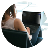 Healthcare employees using Lenovo laptops