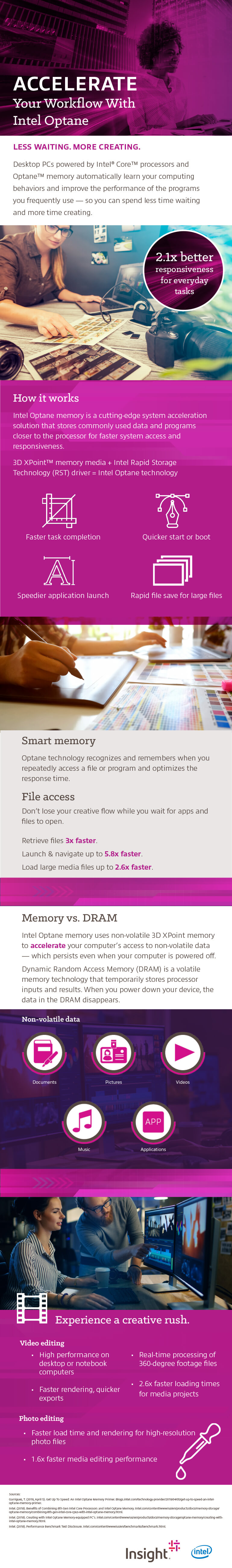 Infographic for Accelerate Your Workflow With Intel Optane