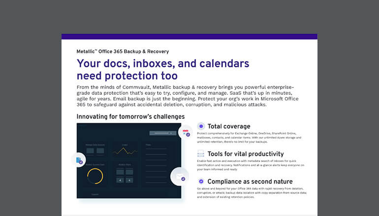 Article Metallic Office 365 Backup & Recovery Image