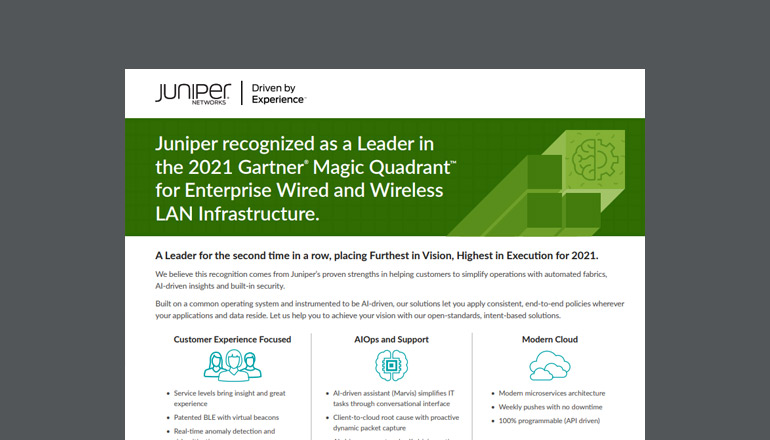Article Juniper Recognized as a Leader in the 2021 Gartner Magic Quadrant  Image