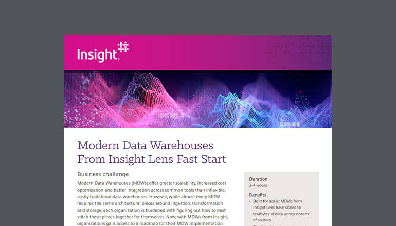 Article Modern Data Warehouses From Insight Lens Fast Start Image