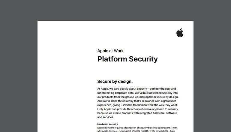 Article Platform Security | Apple at Work  Image