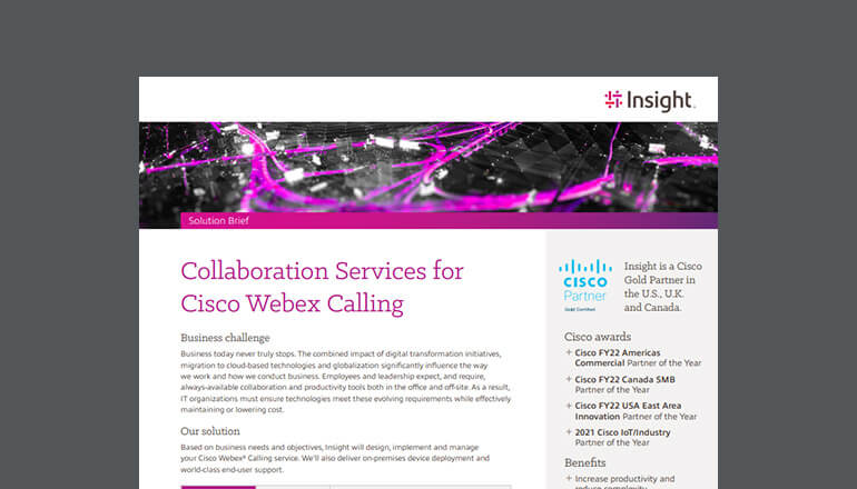 Article Collaboration Services for Cisco Webex Calling Image