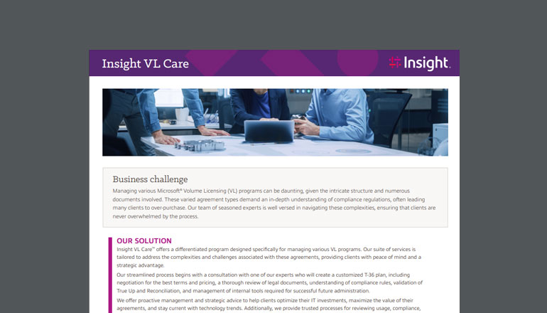 Article Insight VL Care | Microsoft Volume Licensing  Image