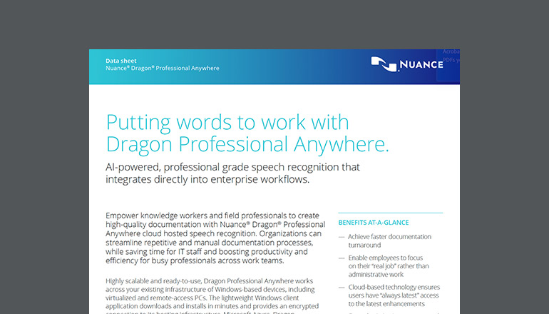 Article Putting Words to Work With Dragon Professional Anywhere  Image