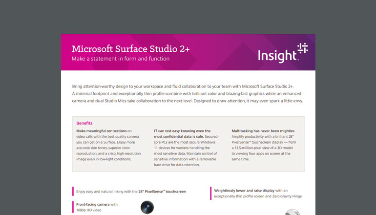 Article Surface Studio 2+: Specs Image