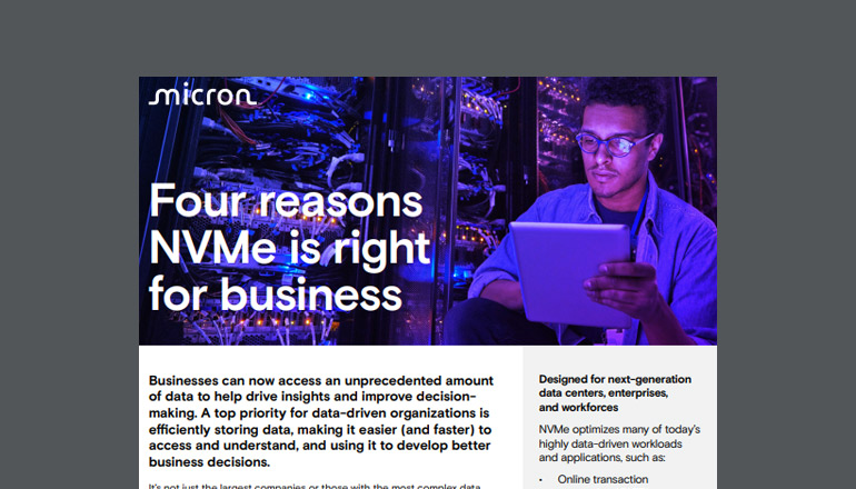 Article Four Reasons NVMe is Right for Business  Image