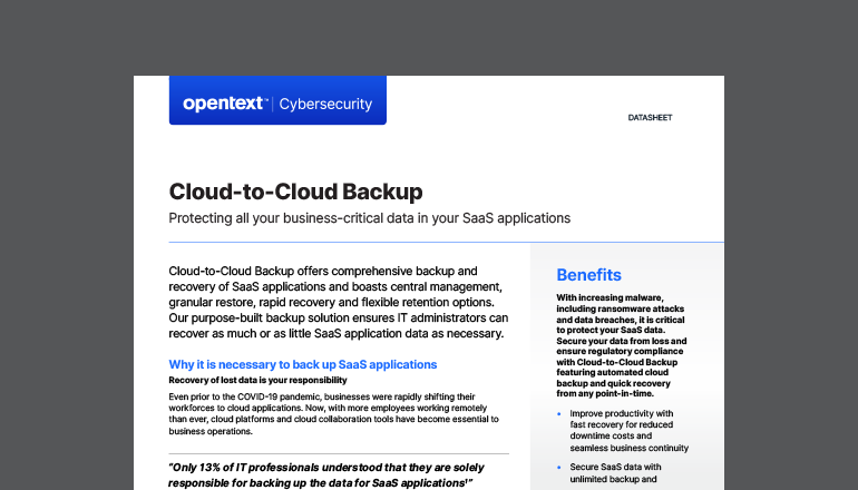 Article Cloud-to-Cloud Backup  Image