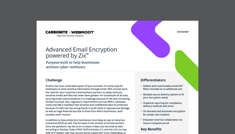 Article Advanced Email Encryption Powered by Zix  Image