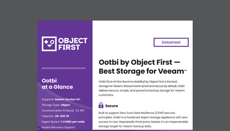 Article Ootbi by Object First - Best Storage for Veeam  Image
