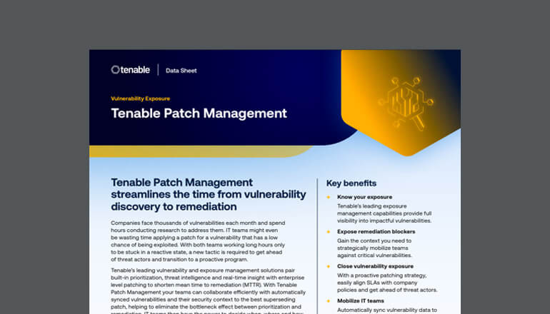 Article Tenable Patch Management | Exposure Management Image