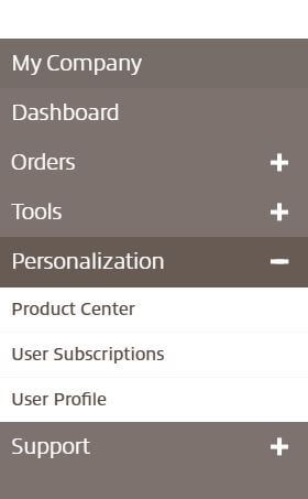 My Company dropdown found in myInsight