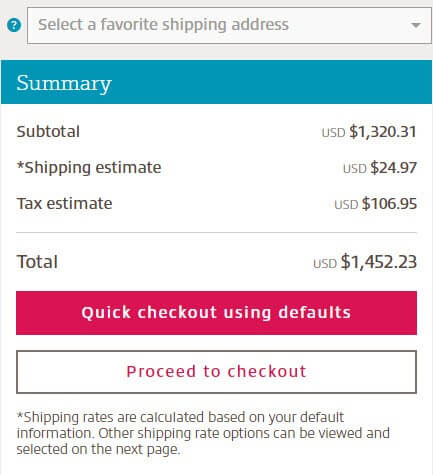 Quick checkout view found in myInsight