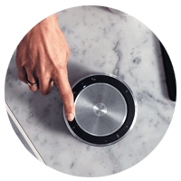 Pointing to an Expand EPOS speaker
