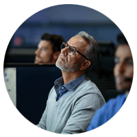 Man in operations center