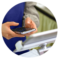 Person holding a smartphone