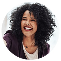 Smiling businesswoman excited and happy to fit into the job culture