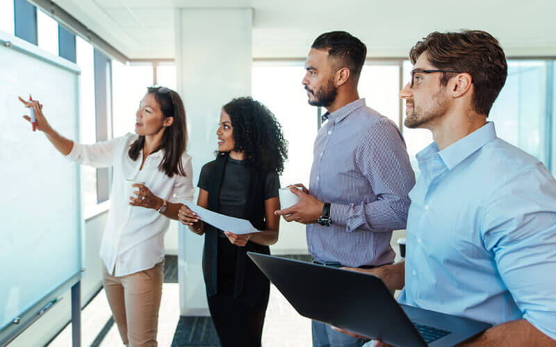 Experienced professionals analyze and draft solutions