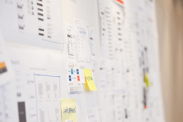 Close up of strategic planning road map