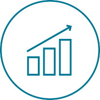 chart growth icon illustration