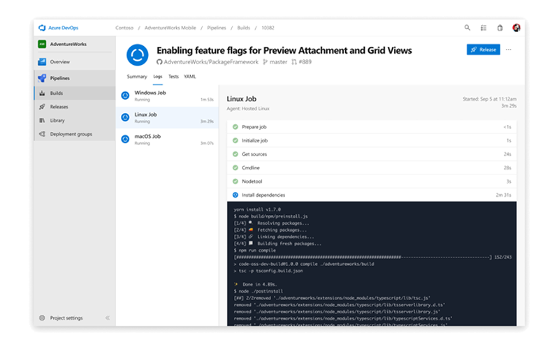 Azure Pipelines screenshot