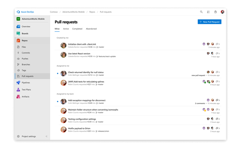 Azure Repos screenshot