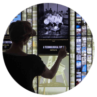 Lifestyle image of touch-screen display