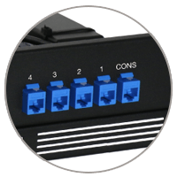 Rackmount.IT front-facing connections