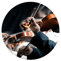 Violinists at a performance