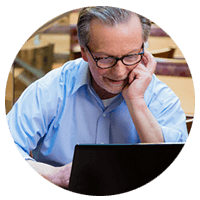 Man working on laptop 