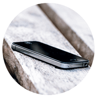 Cell phone left on park bench.