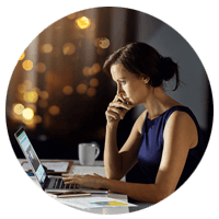 Woman on desktop