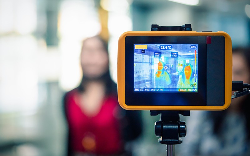 Monitor body temperature to prevent the spread of disease Thermal imaging being used to screen for disease