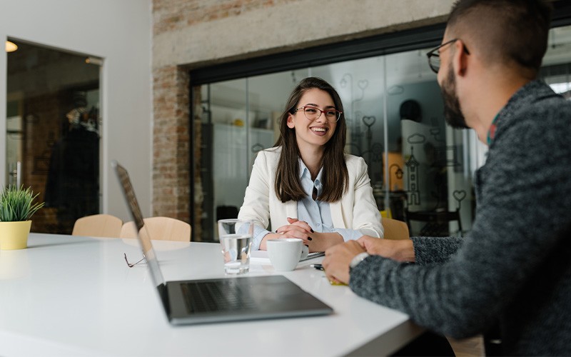 employees talking