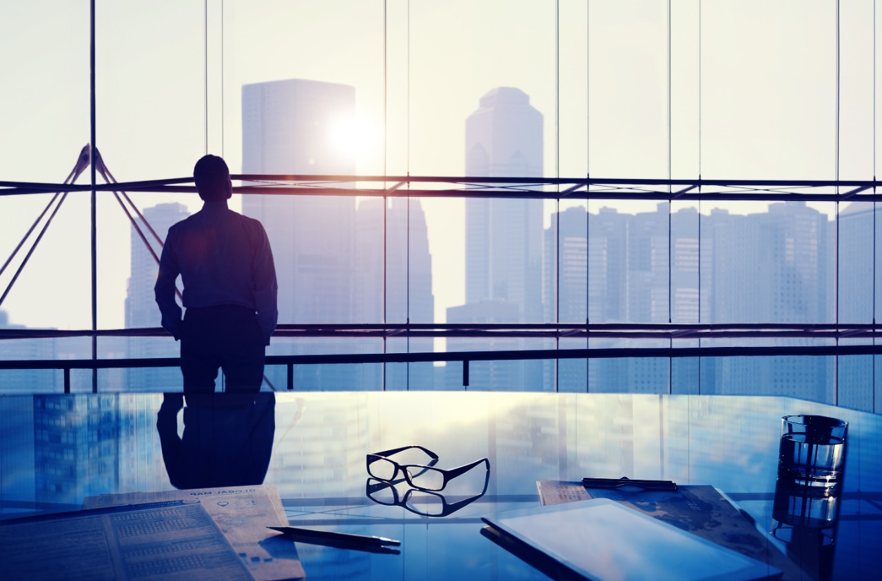 Businessman Thinking Professional Office Corporate Concept Businessman Thinking Professional Office Corporate Concept