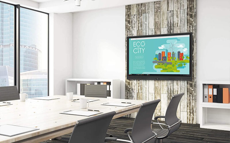 IFP on display in a meeting room