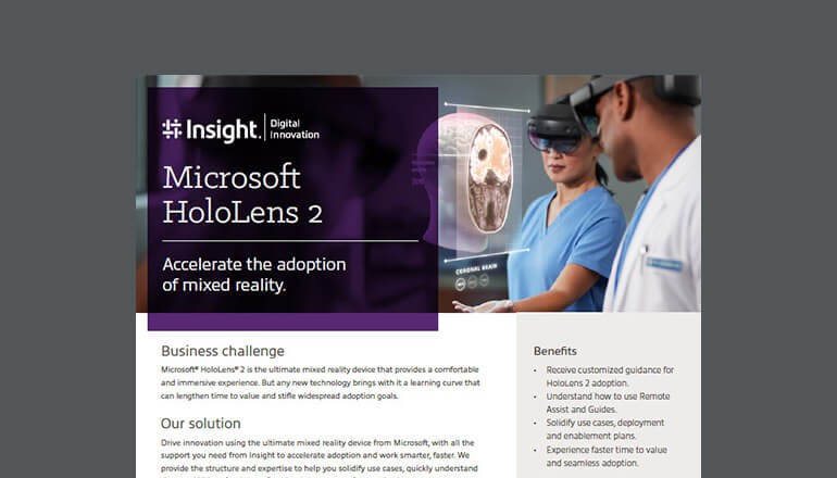 We help your team define business use cases, understand the HoloLens 2 Microsoft HoloLens 2: Accelerate the adoption of mixed reality thumbnail