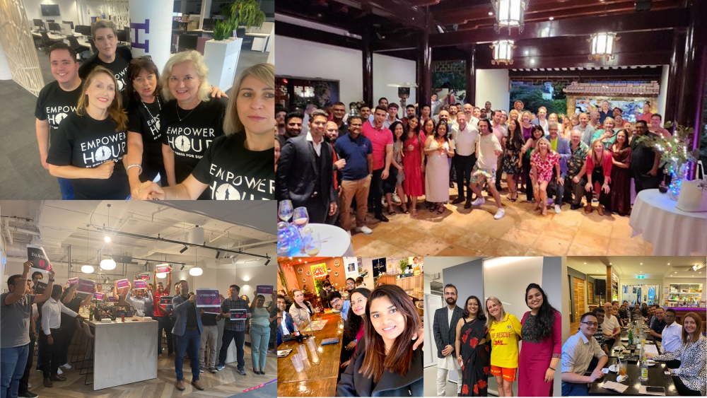 Our managers work with teammates to help them achieve their career goals Australian teammates on Hackathon