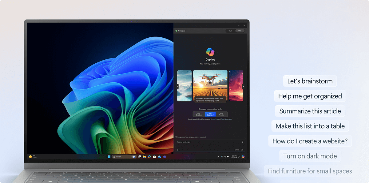 Future-proof your business using modern productivity and management tools Windows® 11 Copilot+ PCs