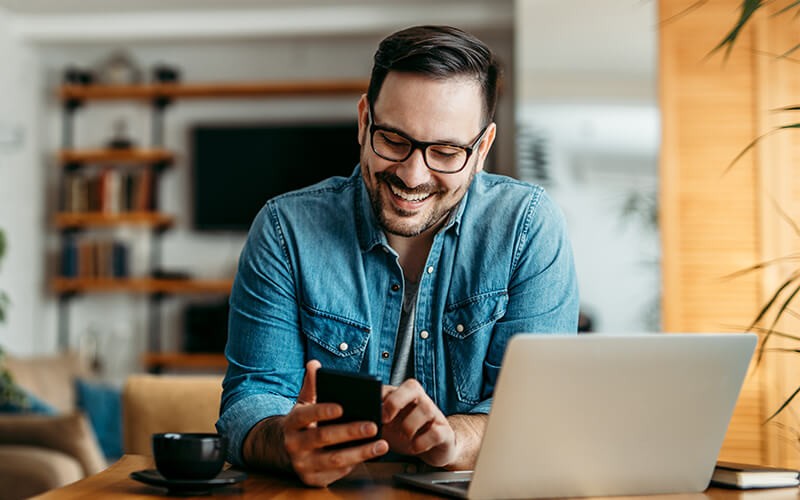 Fast networks drive innovation, productivity and collaboration, and end users rely on every layer of the network Professional using mobile and laptop