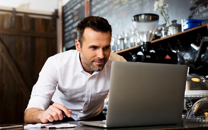 Meraki® Go is designed with small businesses in mind. Professional working on laptop