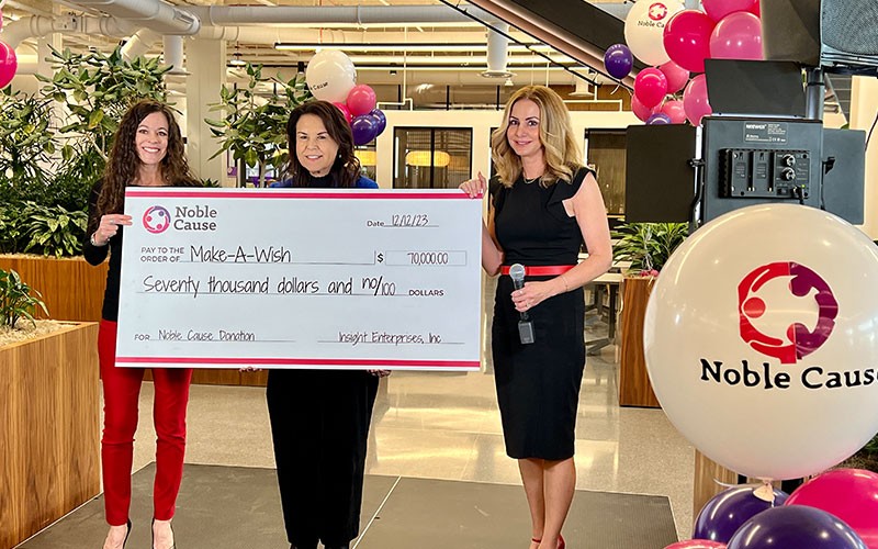 Insight Donations to Make-A-Wish Arizona and Boys & Girls Club of the Valley Cap $250,000 Noble Cause Campaign in 2023 Make-A-Wish Donation