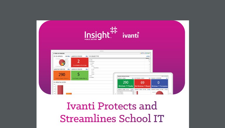 Manage and secure school Ivanti infographic