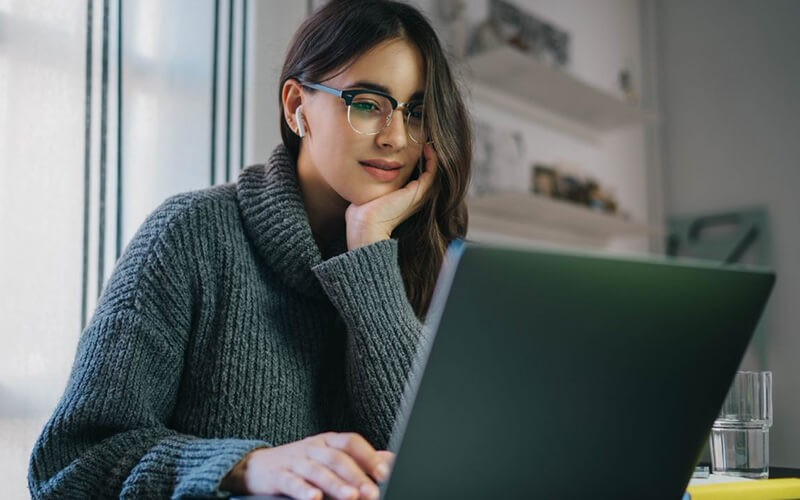 CipherTrust Data Security Platform Person typing using a laptop