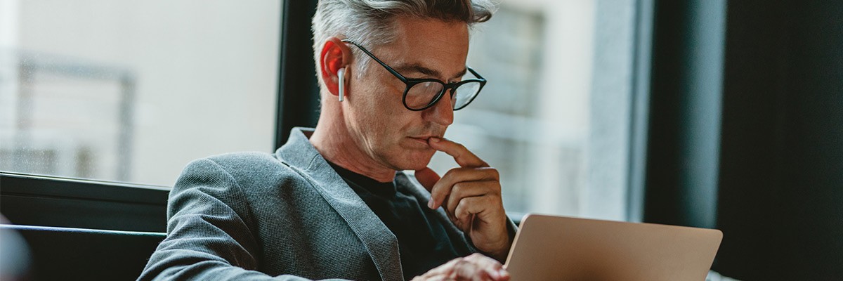 Man using laptop
