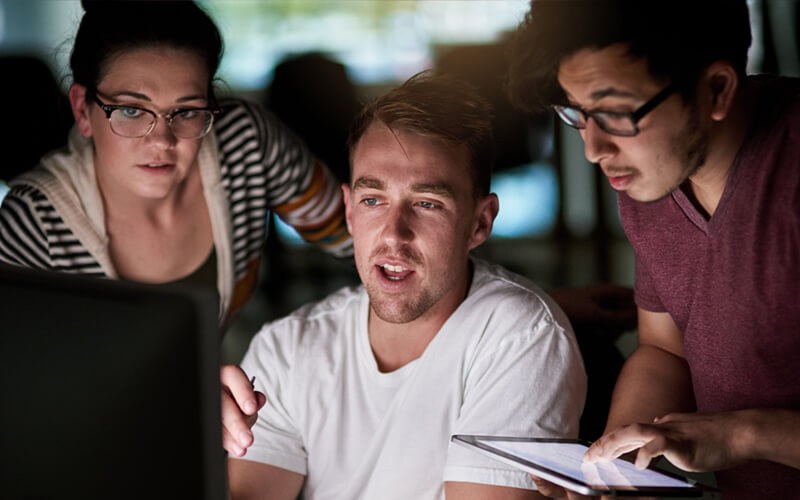 IT professionals working on security strategy
